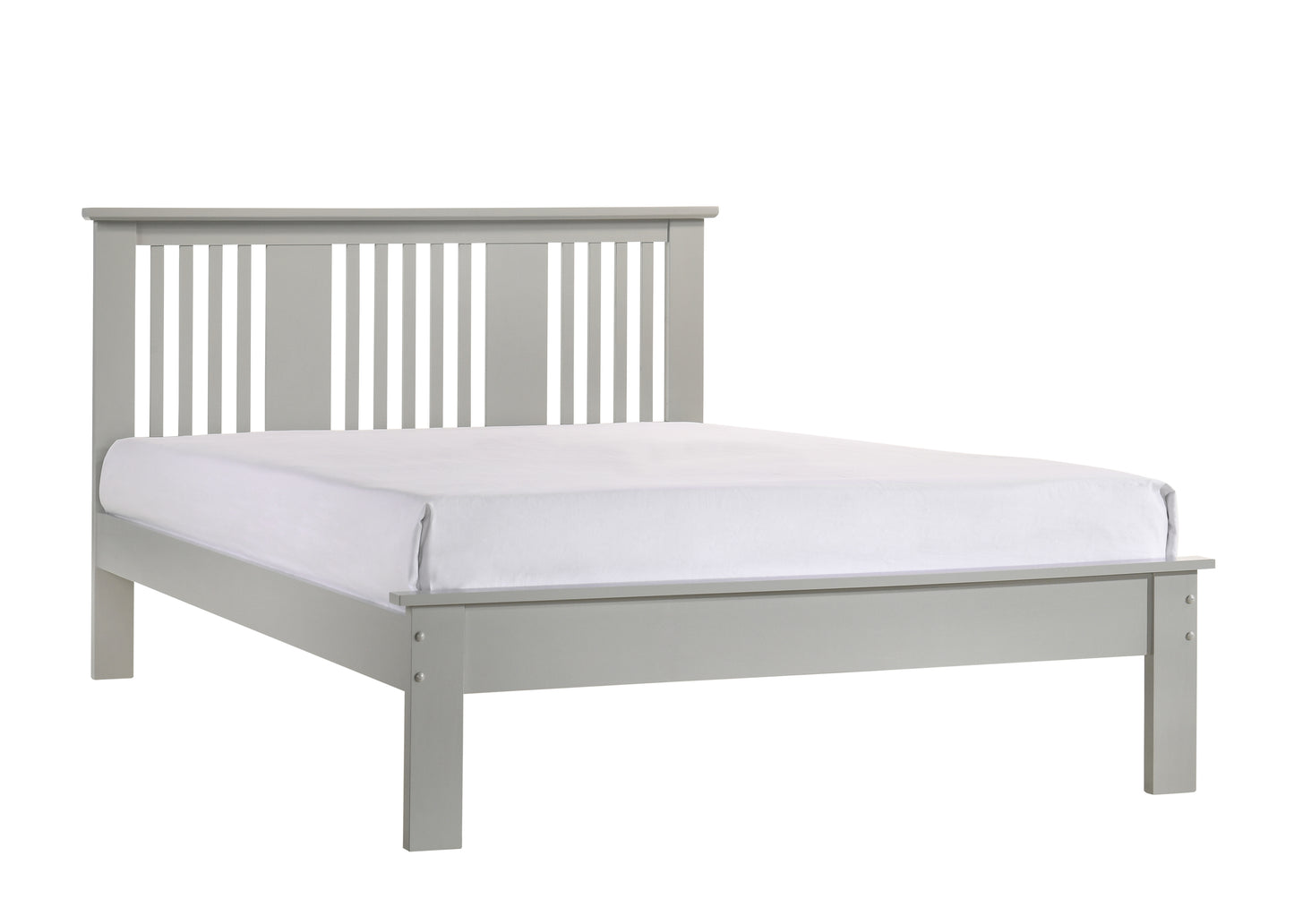 Alan Slatted Bed - Grey