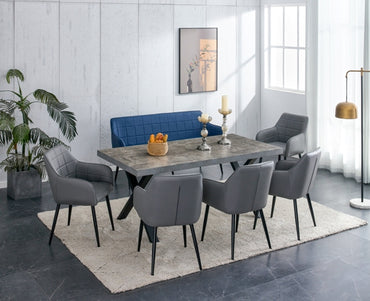 San Fran Grey 1800 Table X leg