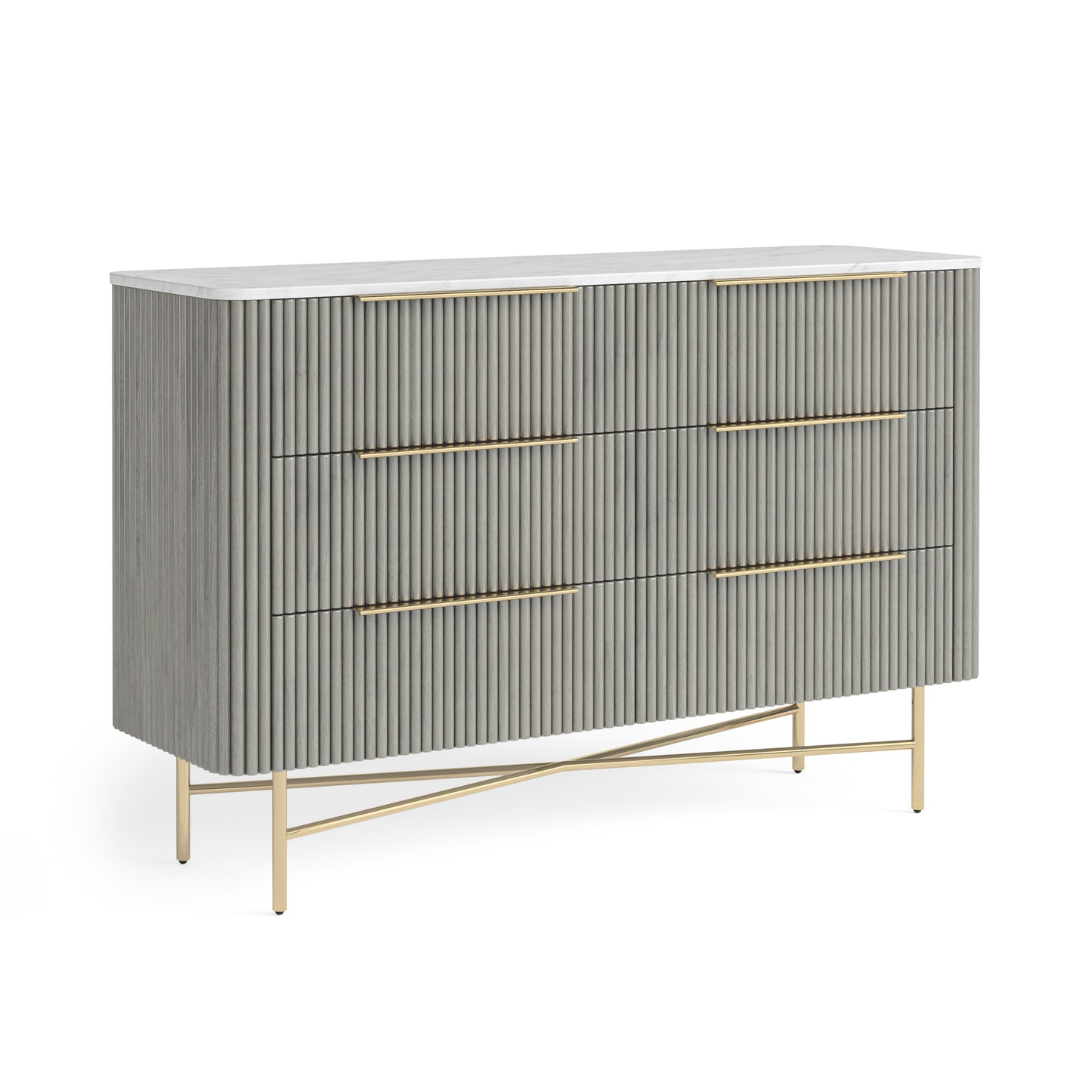 Lissadell 6 Drawer Chest Marble Top