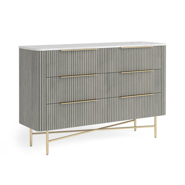 Lissadell 6 Drawer Chest Marble Top