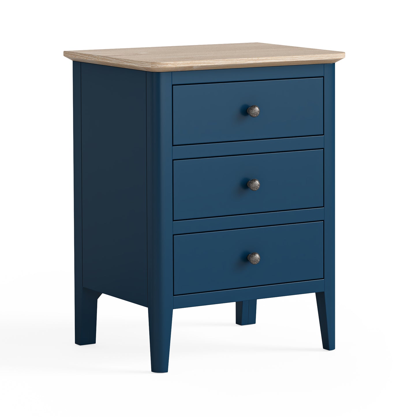 Harlo 3 Drawer Bedside Table - Navy