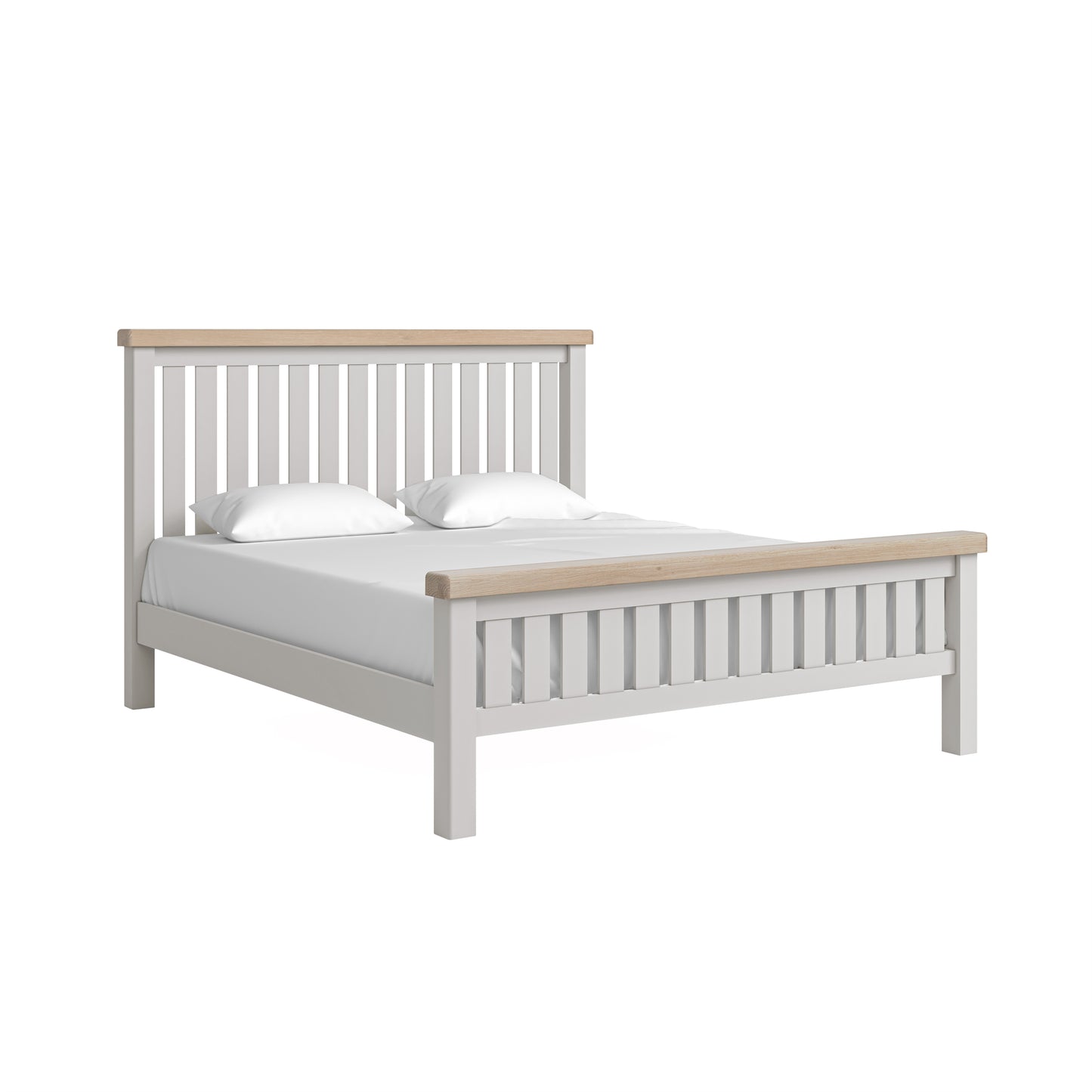 Exmouth Slatted Bed Light Grey