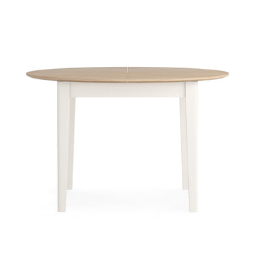 Harlo Extendable Round Dining Table - Coconut white