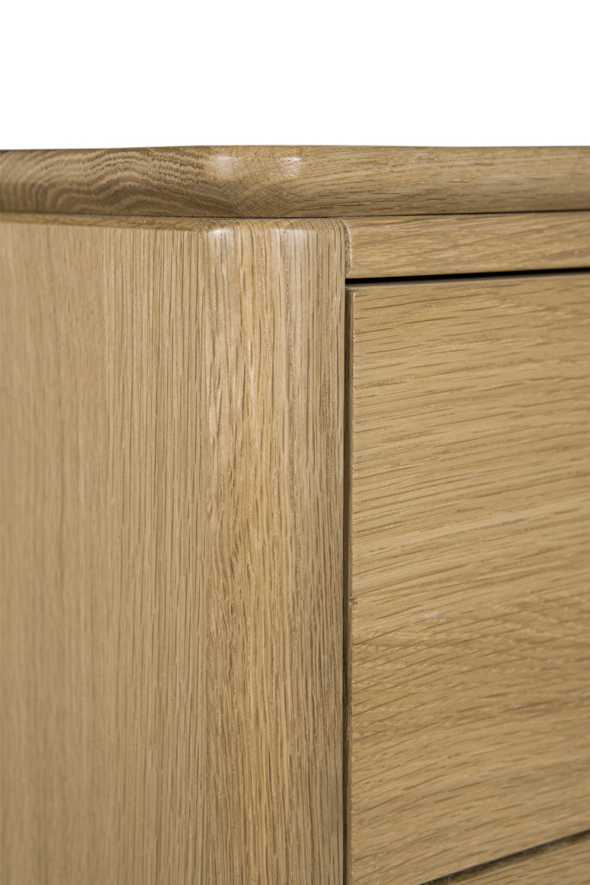 Harlow Tall Chest 5 Drawer - Oak Natural