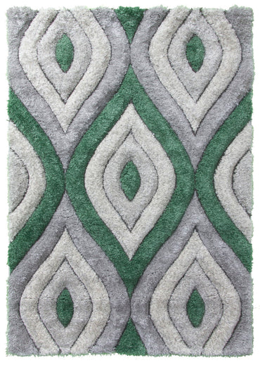 Lush Teardrop Rug Green