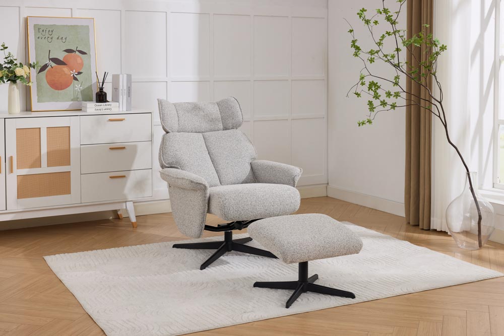 Ronald Swivel Leisure Chair w/ Stool