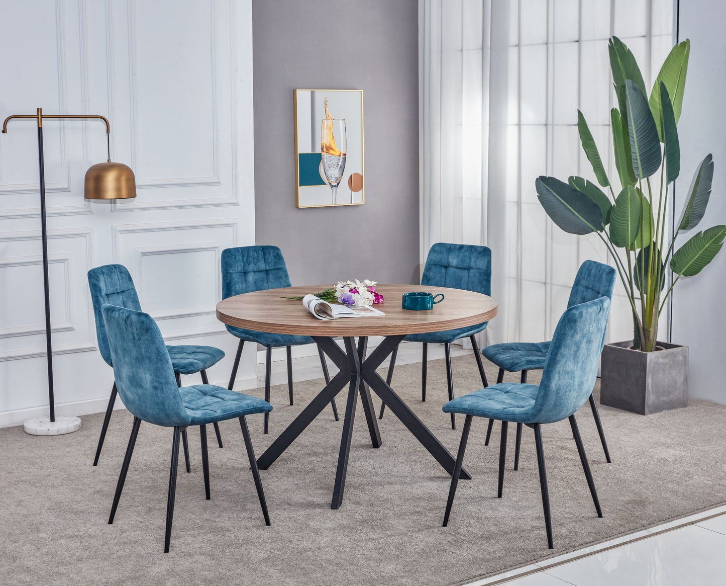San Fran Round Dining Table Walnut