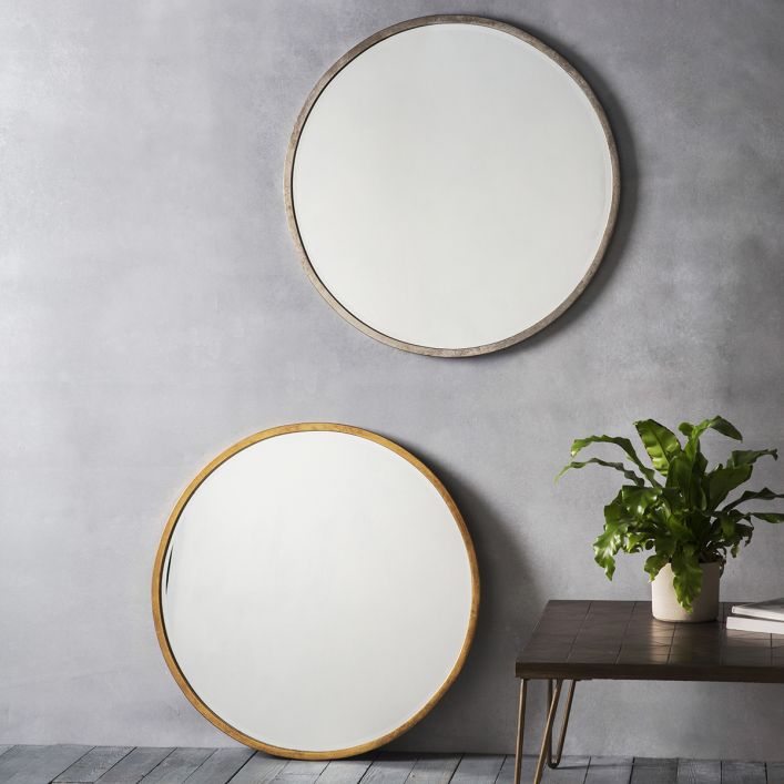 Hagan Round Antique Silver 800x800mm