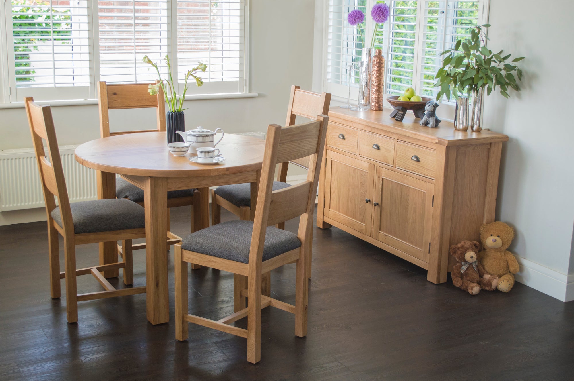 dining table and chairs at mcvann furniture