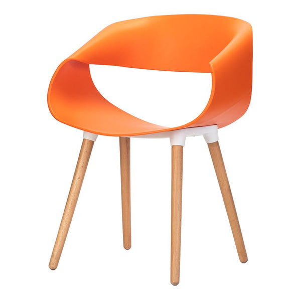Celine Curl Ribbon Chair Orange