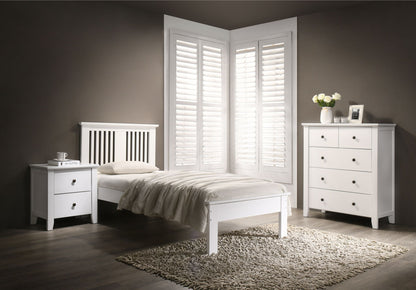 Hayley Slatted Bed - White