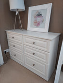 Cedar 6 Drawer Wide Chest White
