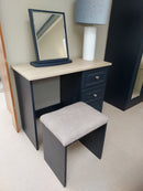 Cedar Single Dressing Table Indigo & Oak