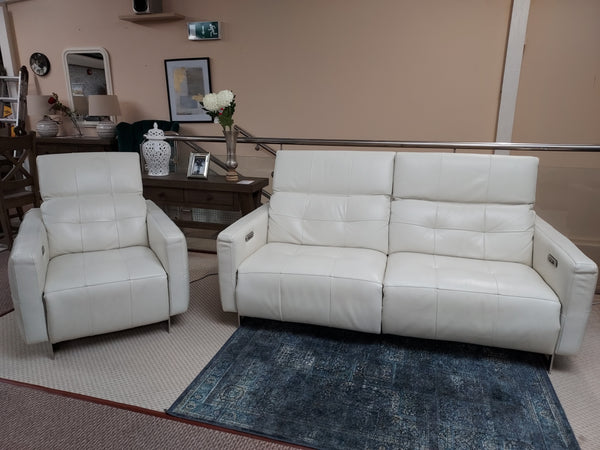 3+1 Leather Electric Reclining Sofa