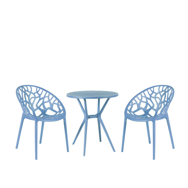 Millie Trellis Garden Furniture Set - Soft Blue