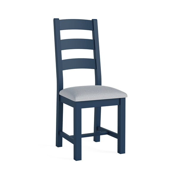 Cheshire Dining Chair With Fabric Seat Pad Navy