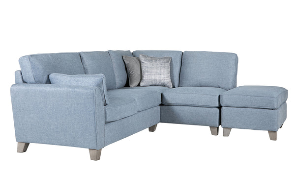 Camden Corner Sofa -  Blue (RHF) (2 Scatter Cushions)