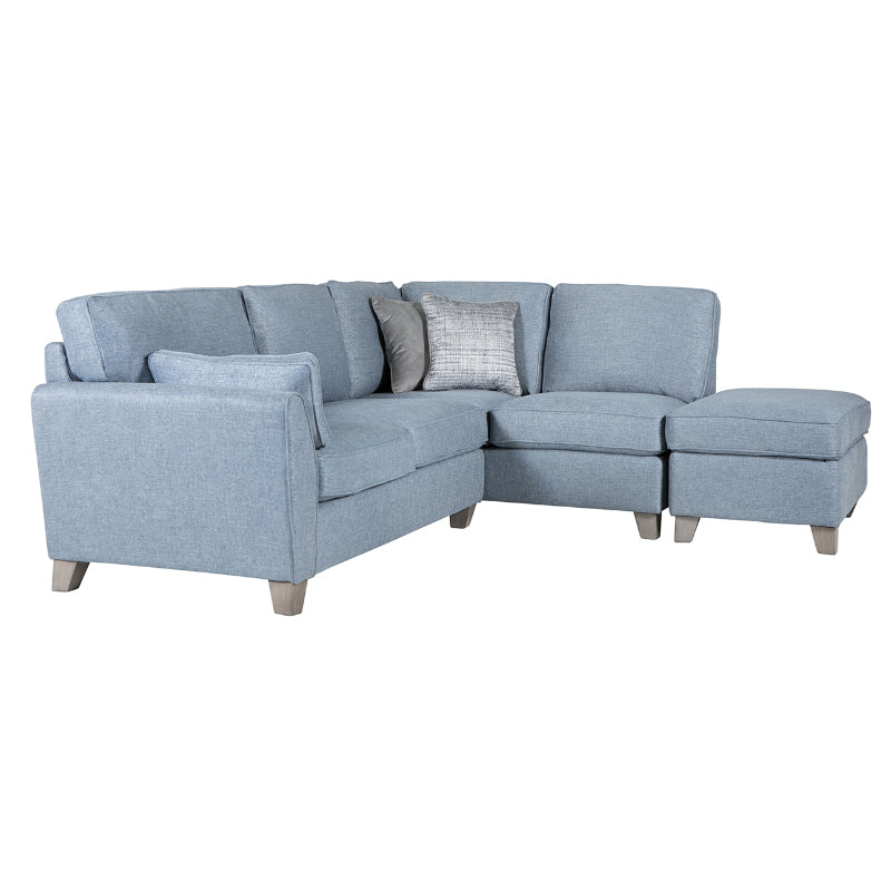 Camden Corner Sofa -  Blue (RHF) (2 Scatter Cushions)