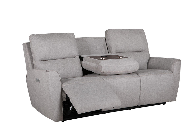 Carlos 3 Seater Sofa - Electric Recliner Wireless Charging Console  - Natural