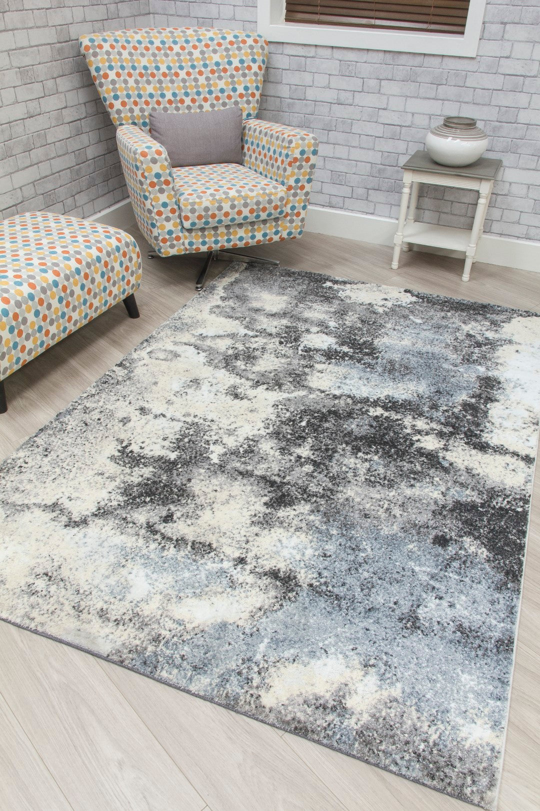 Calippo Storm Rug - Grey/Blue