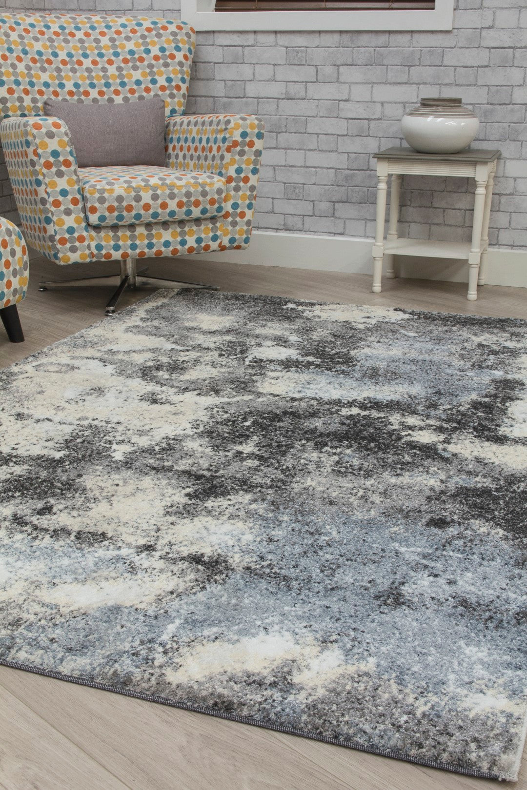 Calippo Storm Rug - Grey/Blue