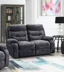 Cashel Dark Grey Electric Recling 2 Seater Sofa