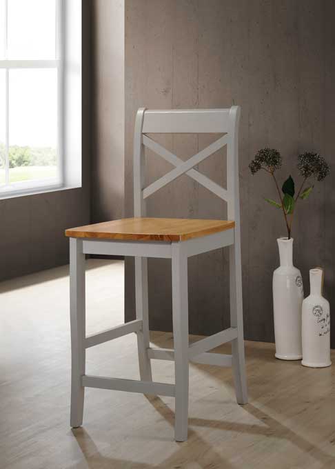 Monty Carlo Wooden Bar Stool Grey/Oak