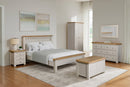 Dunne Bed 6' Low Footboard - Taupe
