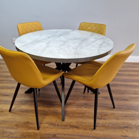 Darius Round Table 1.1 Metre with Black Legs