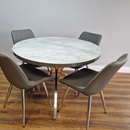 Darius Round Table 1.1 Metre with Chrome Legs
