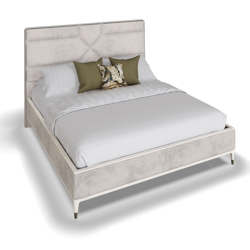 Darcy Bed 6' - Stone Sand Velvet