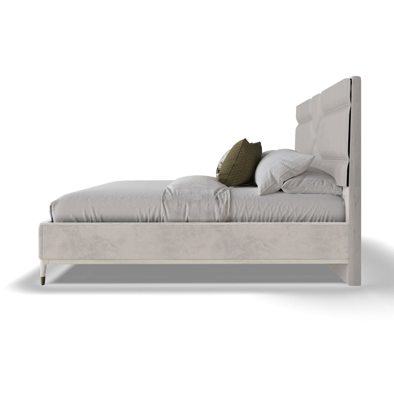 Darcy Bed 6' - Stone Sand Velvet
