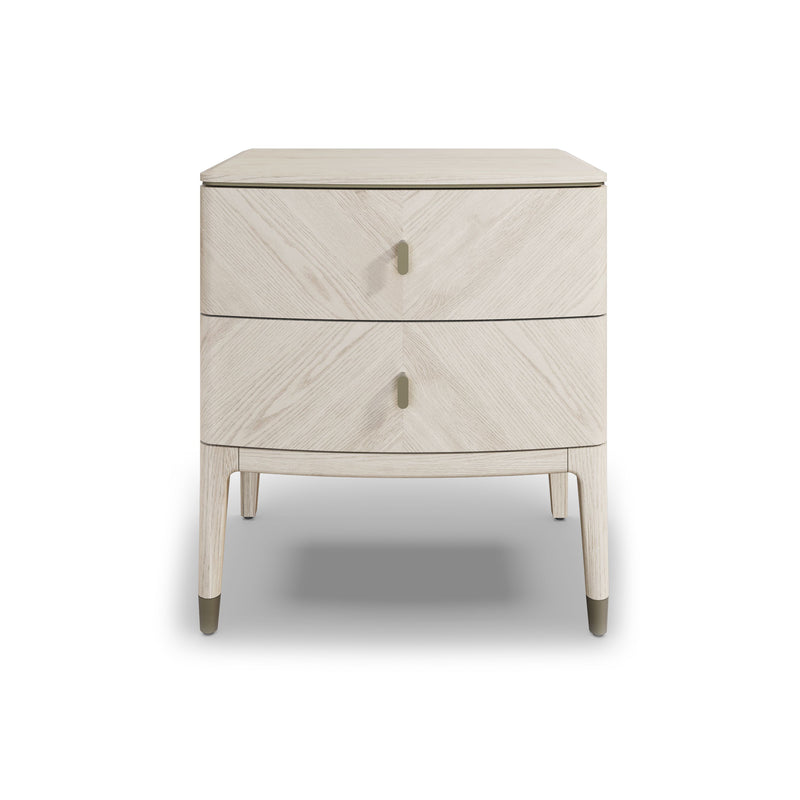 Darcy Bedside Table 2 Drawer - Stone