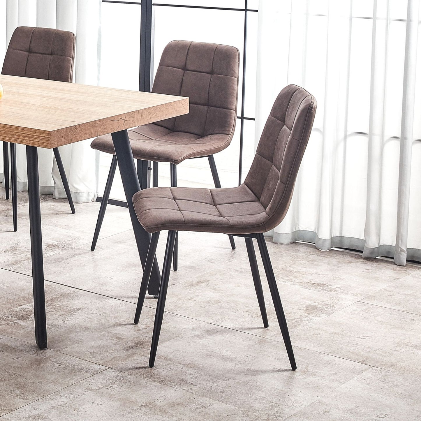 San Fran Dining Chair -Suede Material