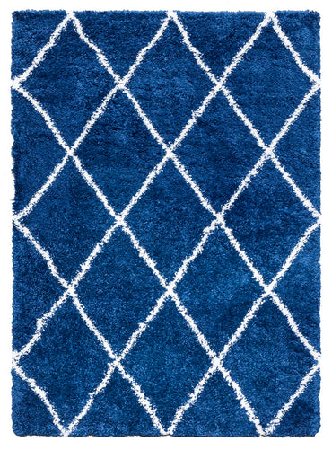 Fantasia Trellis Rug Blue/ White