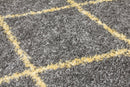 Fantasia Trellis Rug Dark Grey/Yellow