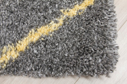 Fantasia Trellis Rug Dark Grey/Yellow