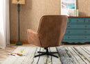 Felicity Swivel Chair Saddle Tan