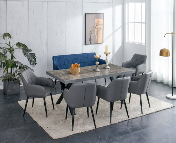 San Fran Grey 1800 Table X leg