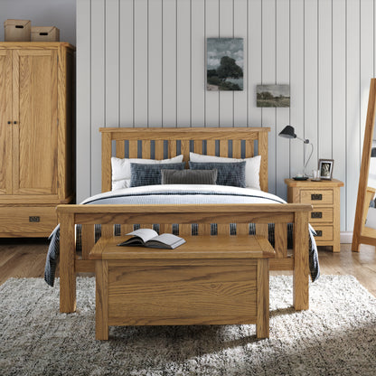 Spencer Bed Frame - Slatted Solid Oak Frame