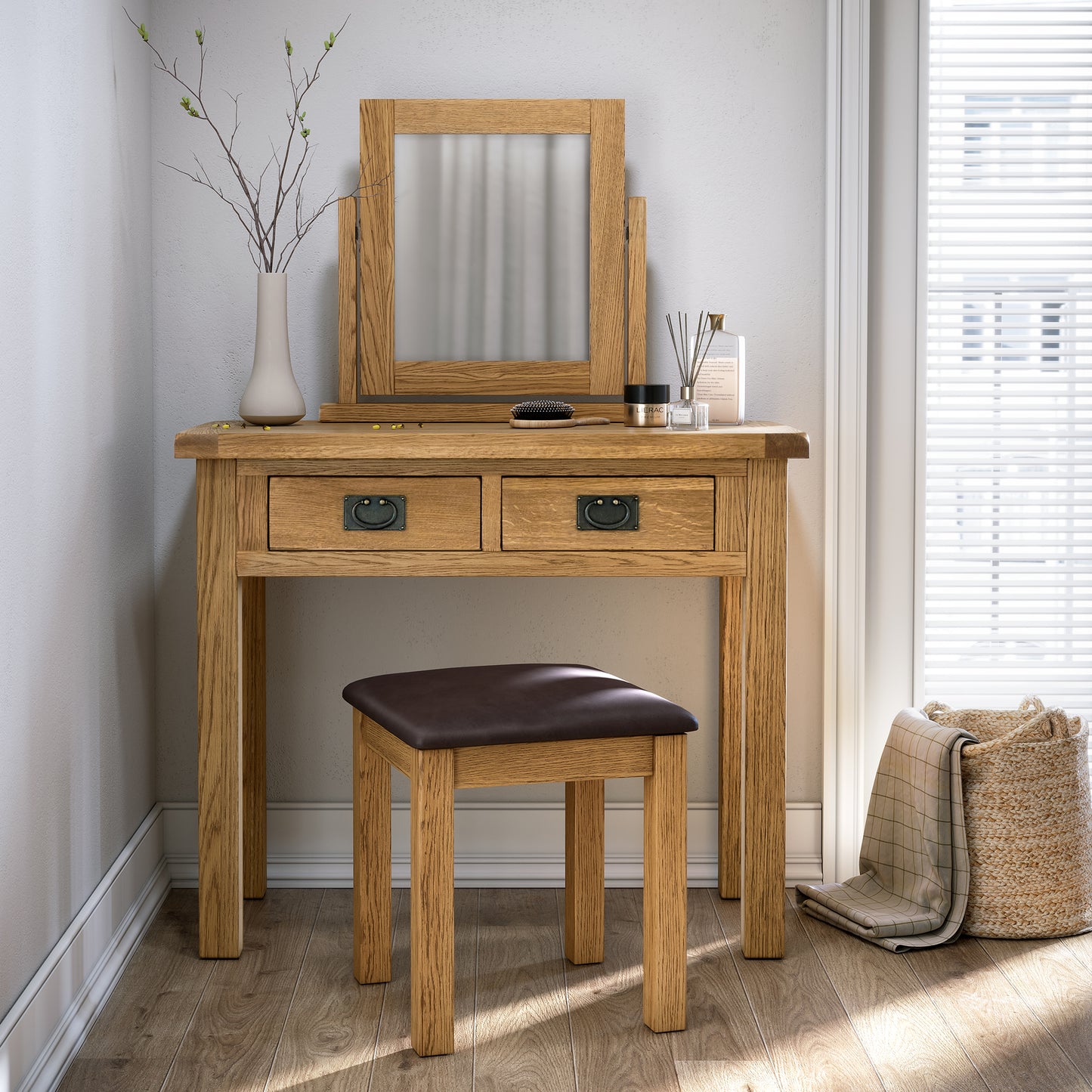 Spencer Dressing Table, Stool and Mirror