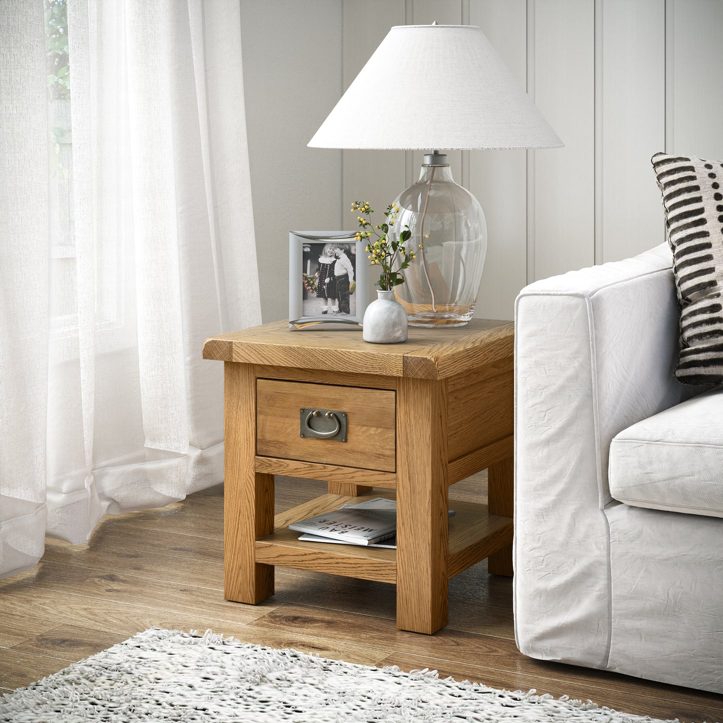 Spencer Lamp Table / With Drawer