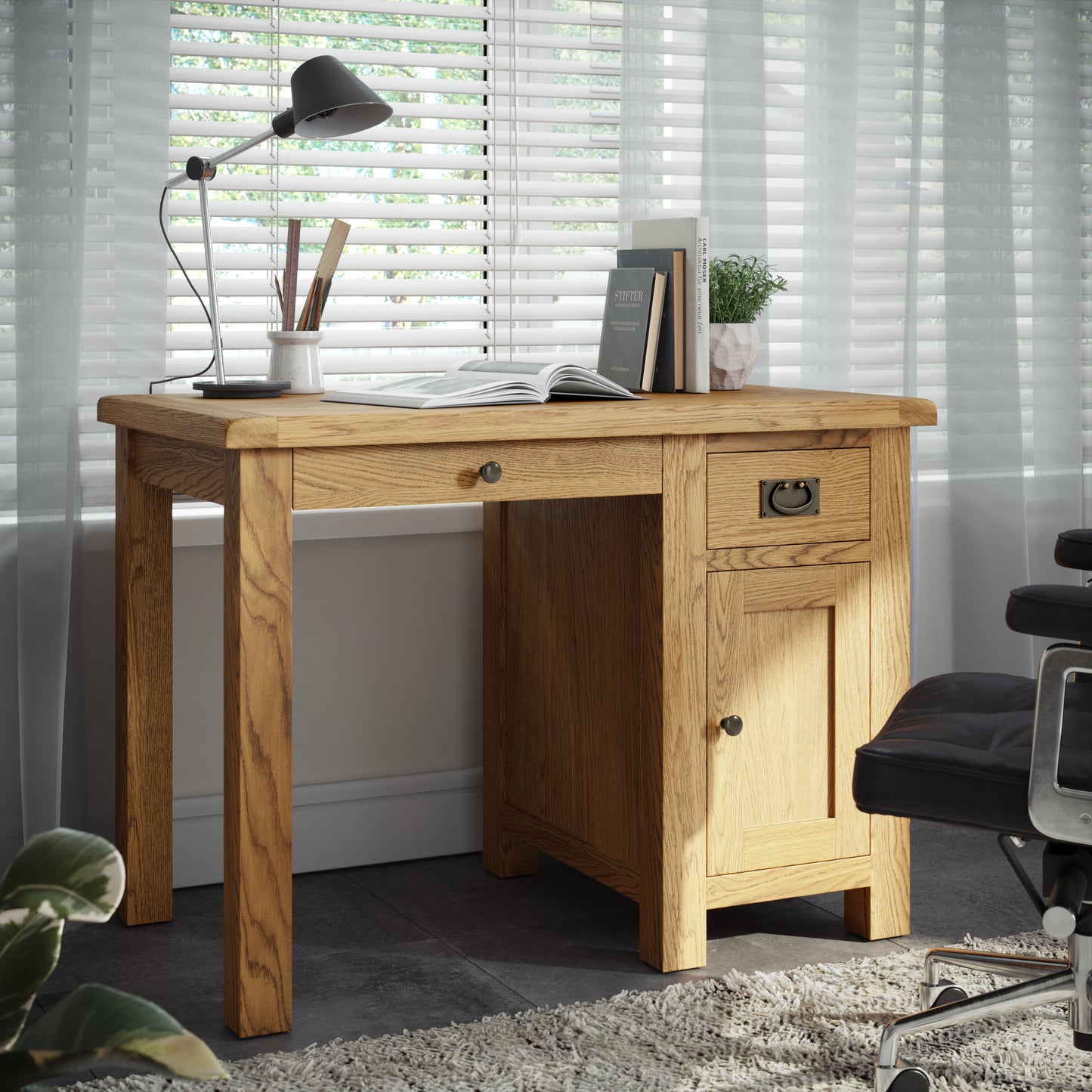Spencer Desk - Slatted Oak
