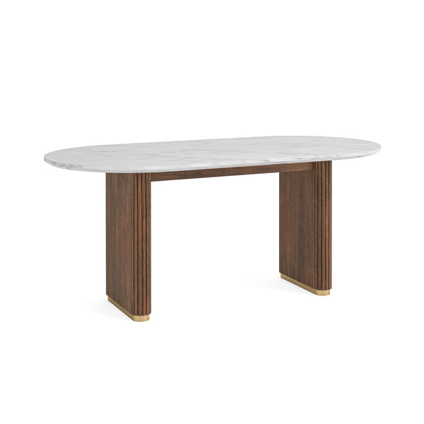 Stanford Oval Dining Table Marble Top