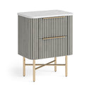 Lissadell Narrow Bedside Table Marble Top
