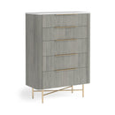 Lissadell 5 Drawer Chest Marble Top