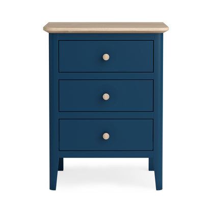 Harlo 3 Drawer Bedside Table - Navy