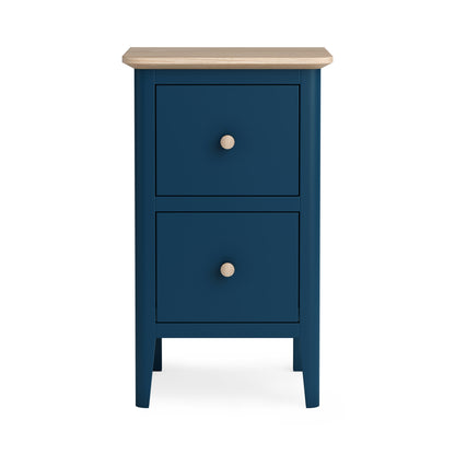 Harlo Narrow Bedside Table - Navy