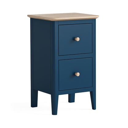Harlo Narrow Bedside Table - Navy