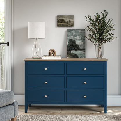 Harlo 6 Drawer Chest - Navy